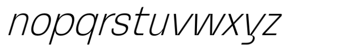 Graftyne Display Thin Condensed Italic Font LOWERCASE