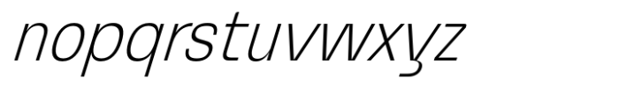 Graftyne Display Thin Extra Condensed Italic Font LOWERCASE
