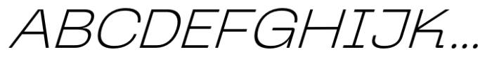 Graftyne Display Thin Extra Expanded Italic Font UPPERCASE