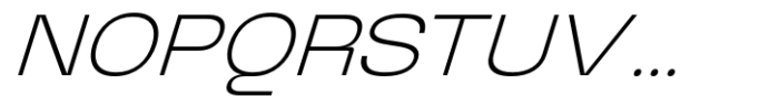 Graftyne Display Thin Extra Expanded Italic Font UPPERCASE