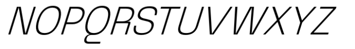 Graftyne Display Thin Semi Condensed Italic Font UPPERCASE