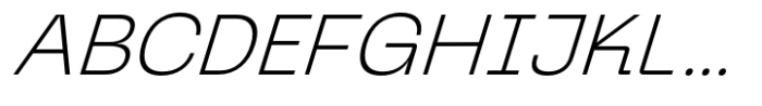 Graftyne Display Thin Semi Expanded Italic Font