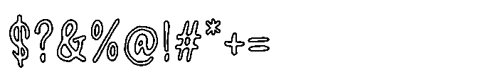 Gramel Outline Font OTHER CHARS