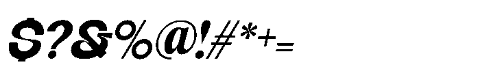 Gramelo Oblique Font OTHER CHARS