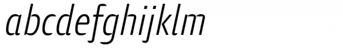 Gramma Light Italic Font LOWERCASE