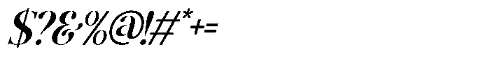 Grand Nineties Bold Italic Font OTHER CHARS