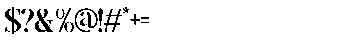 Grand Nineties Bold Font OTHER CHARS