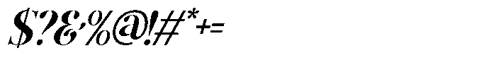 Grand Nineties Extra Bold Italic Font OTHER CHARS