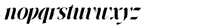 Grand Nineties Extra Bold Italic Font LOWERCASE