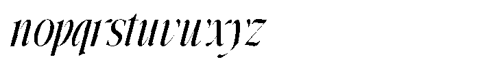 Grand Nineties Italic Font LOWERCASE