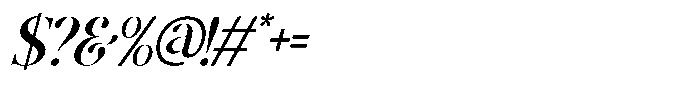 Grand Nineties Semi Bold Italic Font OTHER CHARS