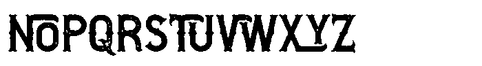 Grand Trunk Rough Font LOWERCASE