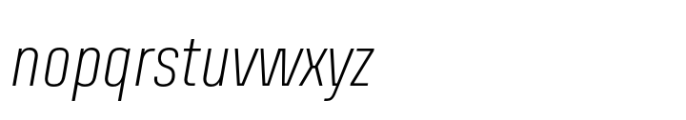 Grandheron Sans New Thin Italic Font LOWERCASE