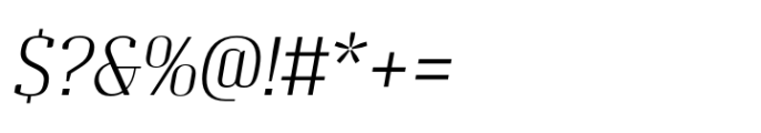 Grandheron Serif New Extra Light Italic Font OTHER CHARS