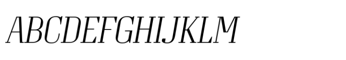 Grandheron Serif New Extra Light Italic Font UPPERCASE