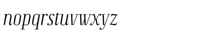 Grandheron Serif New Extra Light Italic Font LOWERCASE