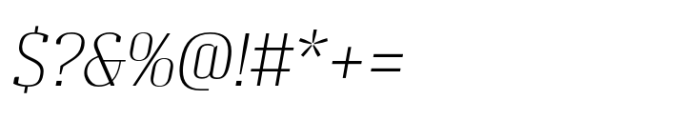 Grandheron Serif New Thin Italic Font OTHER CHARS