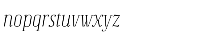 Grandheron Serif New Thin Italic Font LOWERCASE