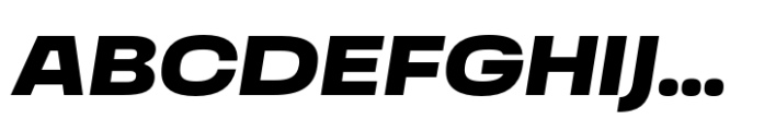 Grandis Extended Black Italic Font UPPERCASE