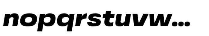 Grandis Extended Black Italic Font LOWERCASE