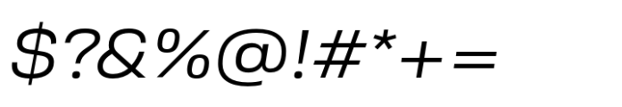 Grandis Extended Light Italic Font OTHER CHARS