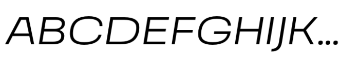 Grandis Extended Light Italic Font UPPERCASE
