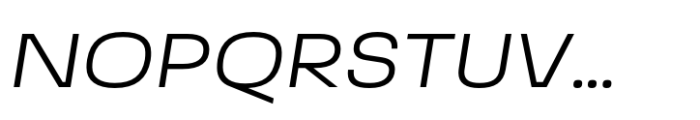 Grandis Extended Light Italic Font UPPERCASE