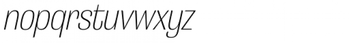 Grange ExtraLight Condensed Italic Font LOWERCASE
