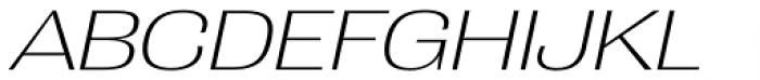 Grange ExtraLight Extended Italic Font UPPERCASE