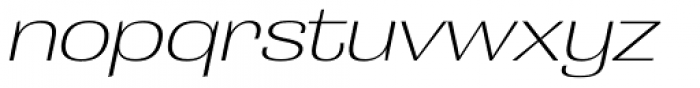 Grange ExtraLight Extended Italic Font LOWERCASE