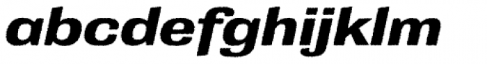 Grange Rough Bold Extended Italic Font LOWERCASE