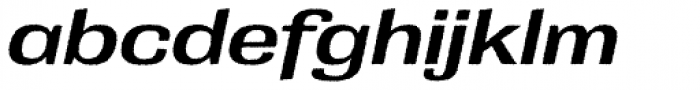 Grange Rough DemiBold Extended Italic Font LOWERCASE