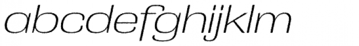 Grange Rough ExtraLight Extended Italic Font LOWERCASE