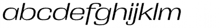 Grange Rough Light Extended Italic Font LOWERCASE