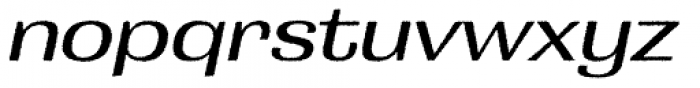 Grange Rough Medium Extended Italic Font LOWERCASE
