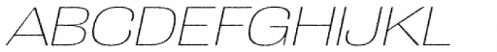 Grange Rough Thin Extended Italic Font UPPERCASE