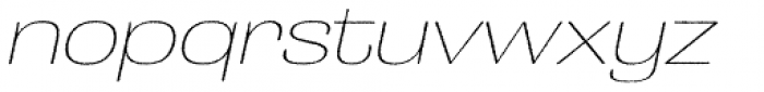 Grange Rough Thin Extended Italic Font LOWERCASE