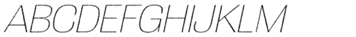Grange Rough Thin Italic Font UPPERCASE