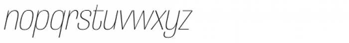 Grange Thin Condensed Italic Font LOWERCASE