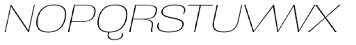 Grange Thin Extended Italic Font UPPERCASE