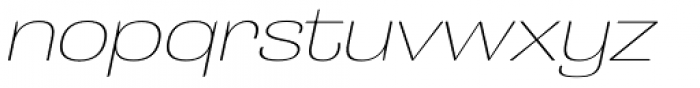 Grange Thin Extended Italic Font LOWERCASE