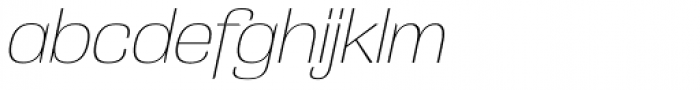 Grange Thin Italic Font LOWERCASE