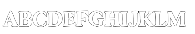 Granier Crown Outline Font UPPERCASE