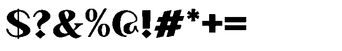 Granvia Ultra Black Expanded Font OTHER CHARS