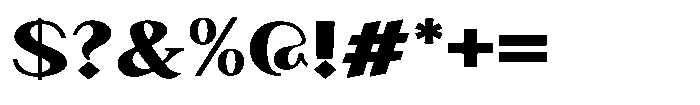 Granvia Ultra Black Extra Expanded Font OTHER CHARS