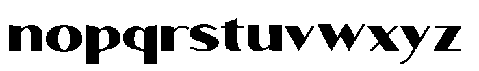 Granvia Ultra Black Extra Expanded Font LOWERCASE