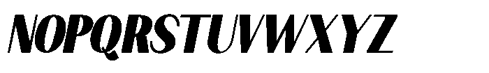 Granvia Ultra Black Italic Condensed Font UPPERCASE