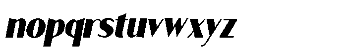 Granvia Ultra Black Italic Condensed Font LOWERCASE