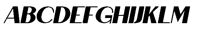 Granvia Ultra Black Italic Expanded Font UPPERCASE