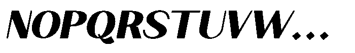 Granvia Ultra Black Italic Expanded Font UPPERCASE